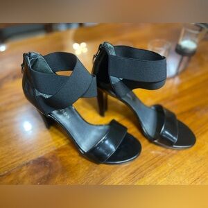 Stuart Weitzman Black Elastic Strap Heels eu40/us9